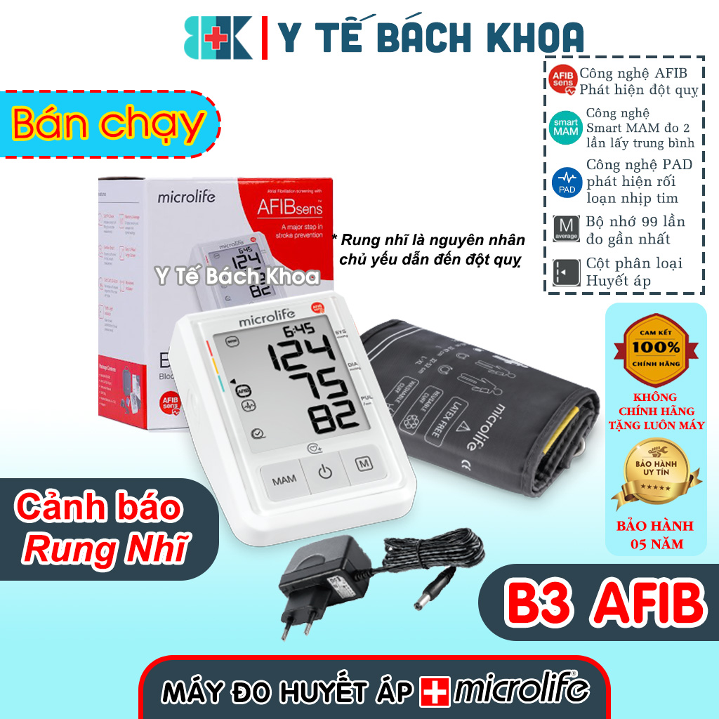 MÁY ĐO HUYẾT ÁP MICROLIFE BP B3 AFIB (MẪU MỚI)